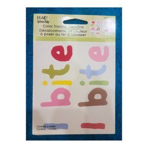 Uptown Baby Color Transfer Iron-ONS 2/pkg- "I bite" & "Spit happens"